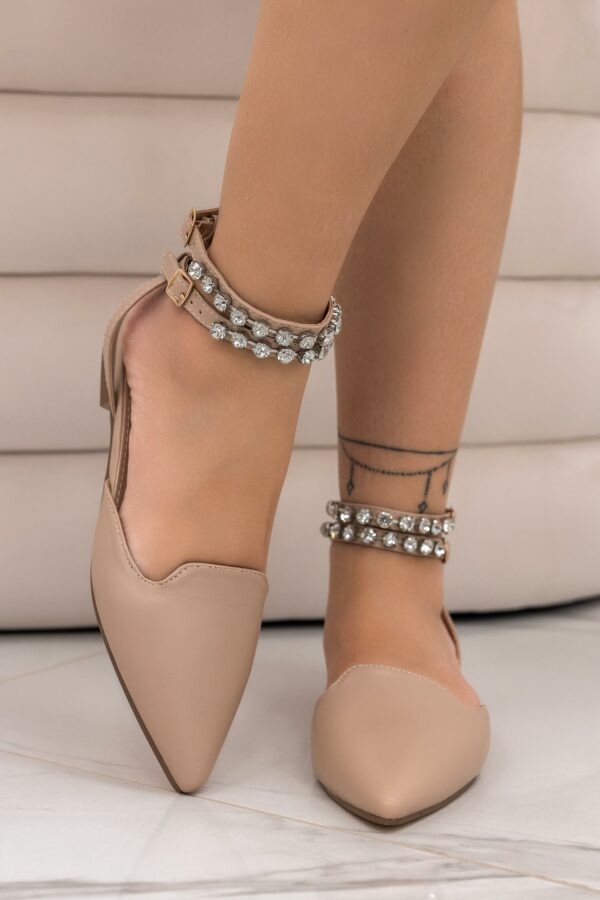 Nur 12.00 EUR f r LEMY Ballerines beiges avec bracelet de